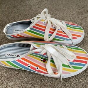 Tommy Hilfiger Multicolor Striped Canvas Sneakers